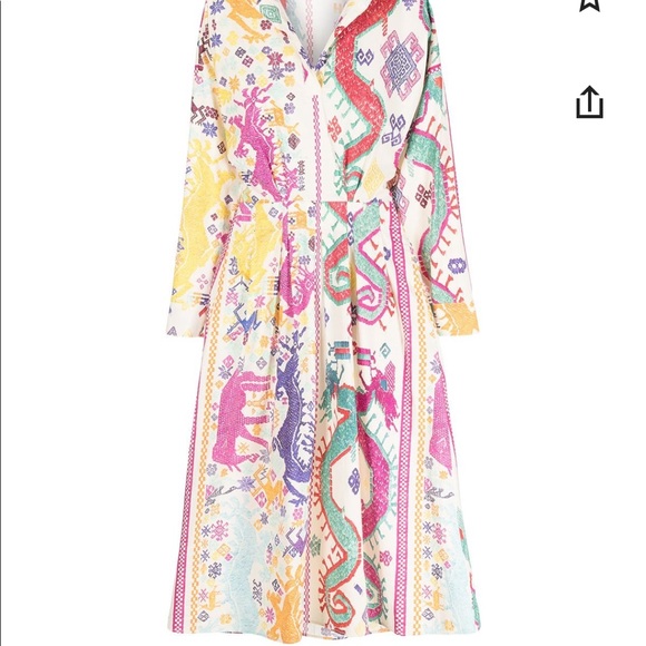 ETRO
Vulcano Print Long Sleeve Cotton Dress 46 NWT - Picture 4 of 16